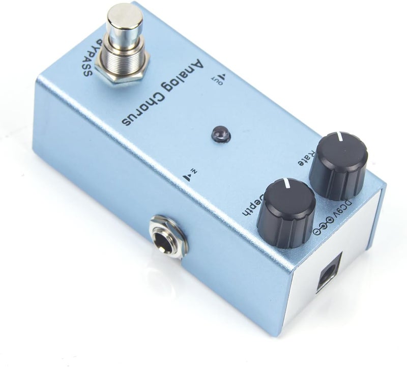 IOppWin Analog Chorus Electric Guitar Effects Pedal - Mini Size, True Bypass, BBD Chip, Low Noise, Durable Aluminum Alloy, 9V DC Power - Image 2